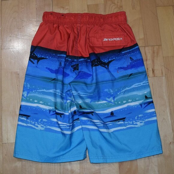 ZERO XPOSUR  Boys' sz M 10/12 Mesh Brief Lined Swim Trunks Board Shorts - Picture 3 of 3
